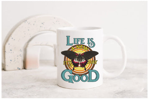 Life is Good Butterfly Retro Sublimation Sublimation Jagonath Roy 