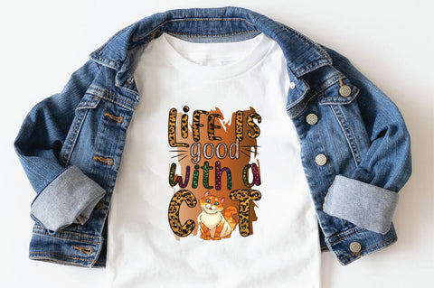 LIFE is GOOD with a CAT Sublimation SVGArt 