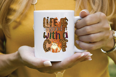 LIFE is GOOD with a CAT Sublimation SVGArt 