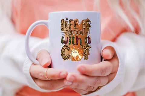 LIFE is GOOD with a CAT Sublimation SVGArt 