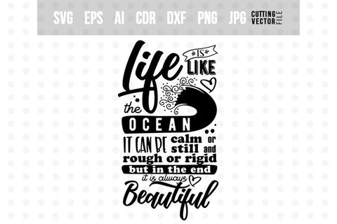 Life is like the Ocean SVG SVG VectorSVGdesign 