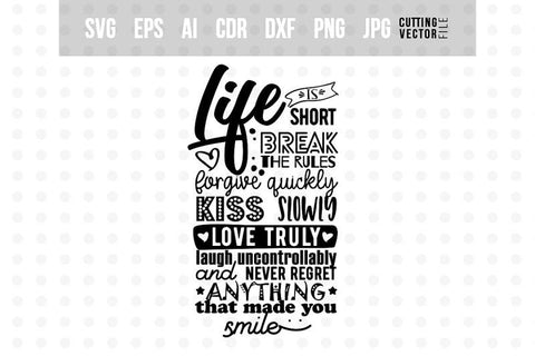 Life is Short Quote SVG SVG VectorSVGdesign 