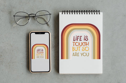 Life is Tough but so You Are Rainbow PNG Sublimation Jagonath Roy 