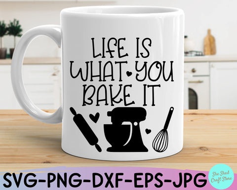 Life Is What You Bake It Christmas Pot Holder SVG SVG She Shed Craft Store 