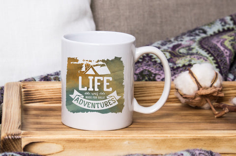 Life Was Made For Great Adventures, Camping and Adventure PNG Background Sublimation SVG futivesvg 
