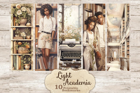 Light Academia Printable Bookmarks | Print And Cut Set SVG GlamArtZhanna 