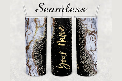 Light Blue Glitter Marble Tumbler sublimation design 20 oz skinny tumbler wrap Sublimation BambinaCreations 