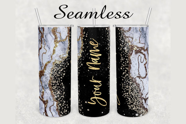 Light Blue Glitter Marble Tumbler sublimation design 20 oz skinny tumbler wrap Sublimation BambinaCreations 