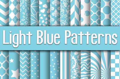 Light Blue Patterns Digital Paper Sublimation Old Market 