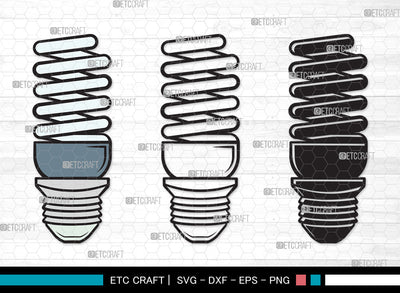 Light Bulb Clipart SVG | Energy Saving Light Svg | Light Svg | Bulb Svg | Edison Bulb Svg | Energy Bulb Svg | Light Bulb Clipart SVG ETC Craft 