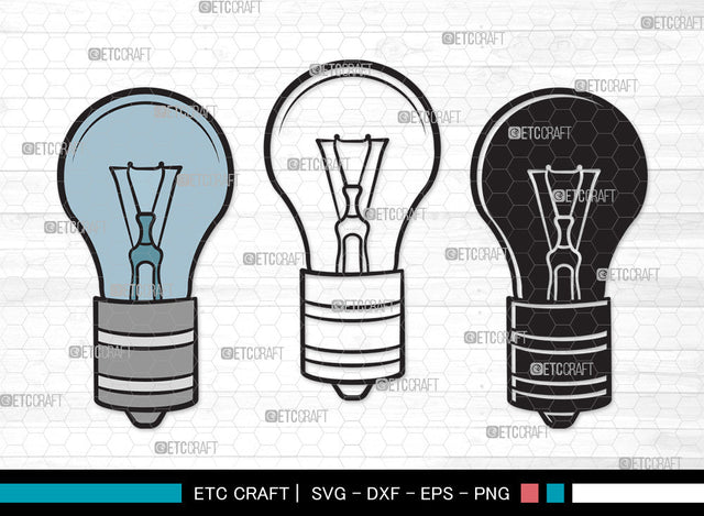 Light Bulb Clipart SVG | Energy Saving Light Svg | Light Svg | Bulb Svg | Edison Bulb Svg | Energy Bulb Svg | Light Bulb Clipart SVG ETC Craft 