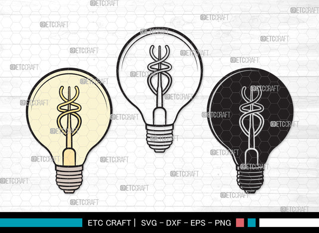 Light Bulb Clipart SVG | Energy Saving Light Svg | Light Svg | Bulb Svg | Edison Bulb Svg | Energy Bulb Svg | Light Bulb Clipart SVG ETC Craft 