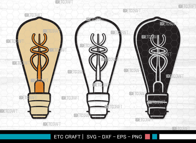 Light Bulb Clipart SVG | Energy Saving Light Svg | Light Svg | Bulb Svg | Edison Bulb Svg | Energy Bulb Svg | Light Bulb Clipart SVG ETC Craft 