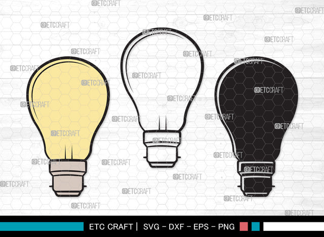 Light Bulb Clipart SVG | Energy Saving Light Svg | Light Svg | Bulb Svg | Edison Bulb Svg | Energy Bulb Svg | Light Bulb Clipart SVG ETC Craft 