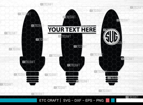 Light Bulb Monogram, Light Bulb Silhouette, Light Bulb SVG Cut Files, Light Svg, Energy Bulb Svg, Energy Saving Light Silhouette, SB00075 SVG ETC Craft 