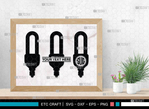 Light Bulb Monogram, Light Bulb Silhouette, Light Bulb SVG Cut Files, Light Svg, Energy Bulb Svg, Energy Saving Light Silhouette, SB00075 SVG ETC Craft 