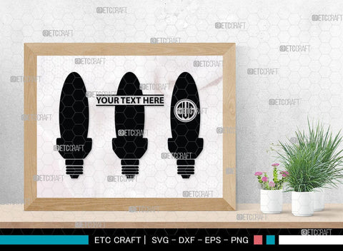 Light Bulb Monogram, Light Bulb Silhouette, Light Bulb SVG Cut Files, Light Svg, Energy Bulb Svg, Energy Saving Light Silhouette, SB00075 SVG ETC Craft 