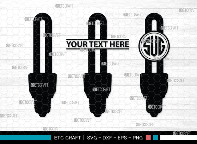 Light Bulb Monogram, Light Bulb Silhouette, Light Bulb SVG Cut Files, Light Svg, Energy Bulb Svg, Energy Saving Light Silhouette, SB00075 SVG ETC Craft 