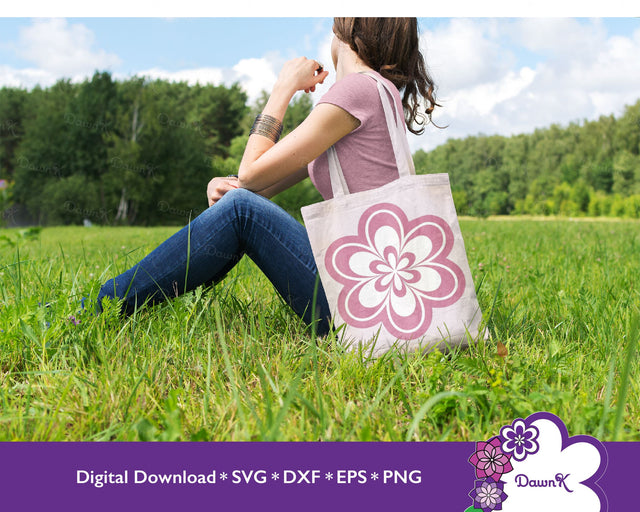 Light Pink Multi-Layered Flower SVG - Colored Flower, Layered Flower SVG DawnKDesigns 