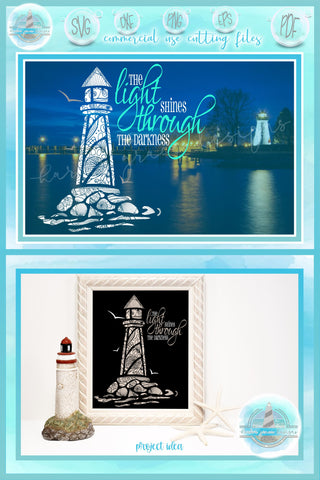 Light Shines Through The Darkness Quote Lighthouse Mandala SVG SVG SVGcraze 
