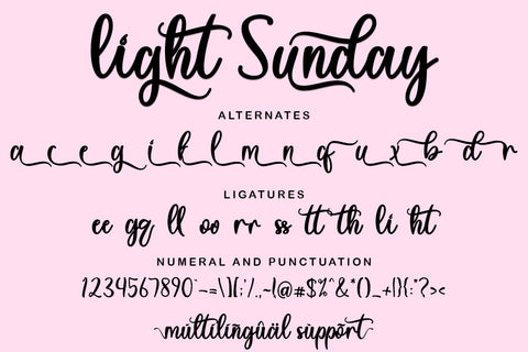 Light Sunday Font Prasetya Letter 