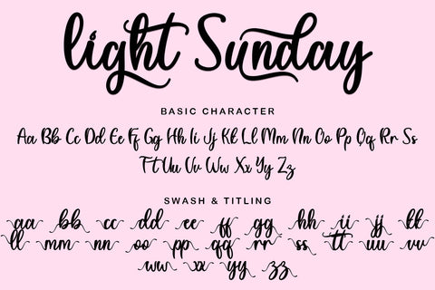 Light Sunday Font Prasetya Letter 