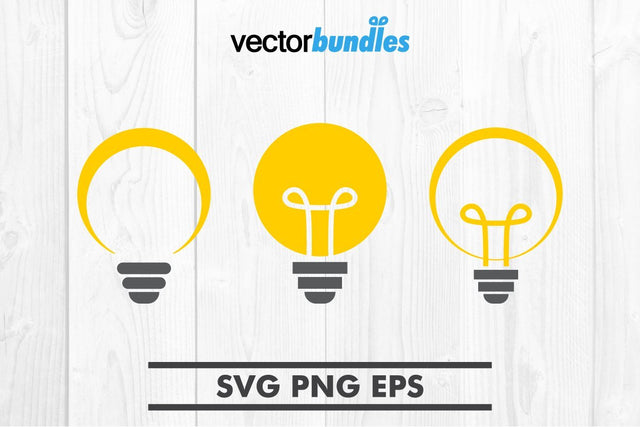 Lightbulb clip art svg SVG vectorbundles 