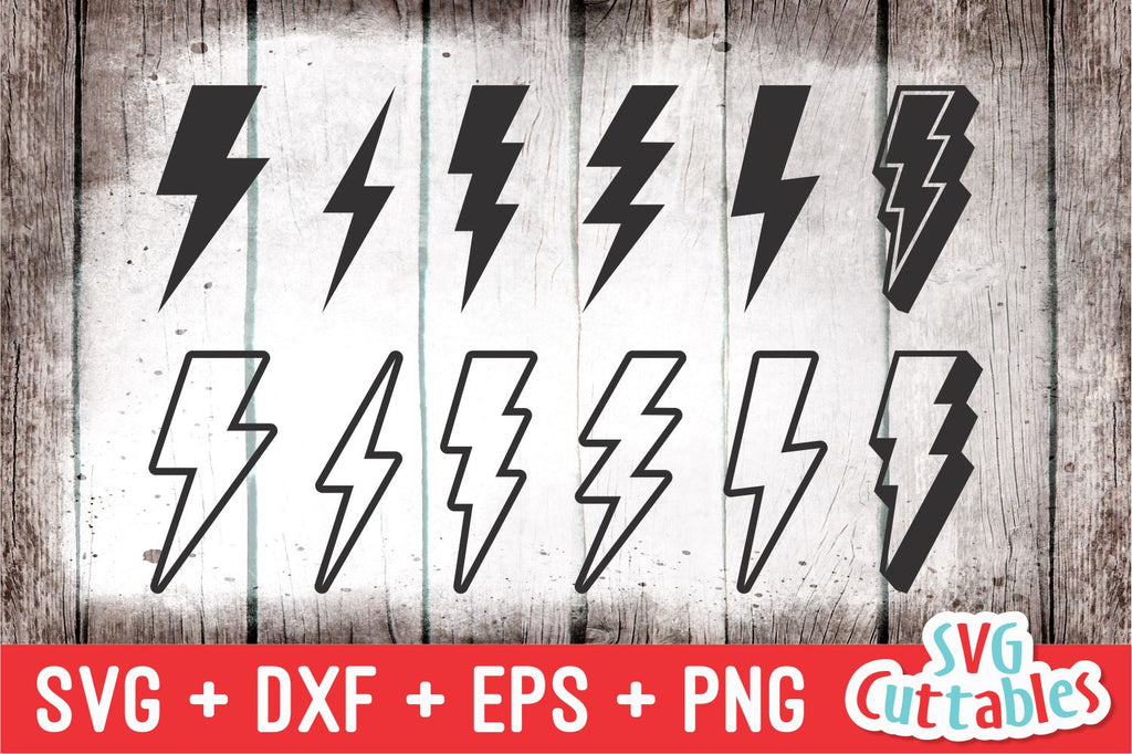 Lightening Bolt svg - Thunder Cut File - svg - dxf - eps - png ...