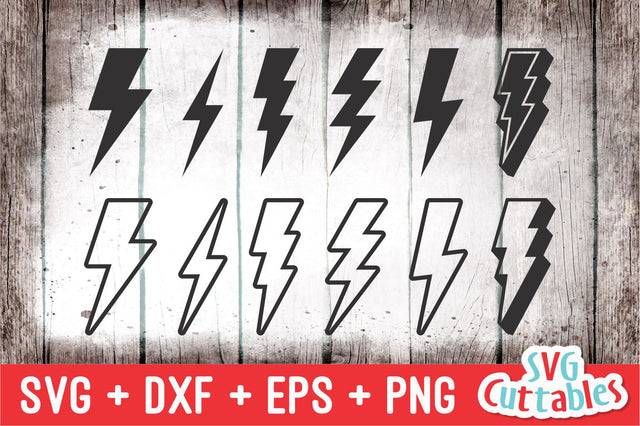 Lightening Bolt svg - Thunder Cut File - svg - dxf - eps - png - Silhouette - Cricut - Digital Download SVG Svg Cuttables 