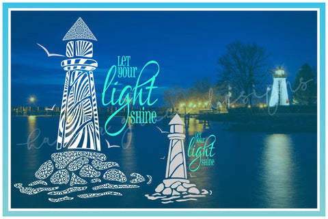 Lighthouse Mandala Zentangle Let Your Light Shine Quote SVG SVG SVGcraze 