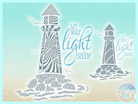 Lighthouse Mandala Zentangle Let Your Light Shine Quote SVG SVG SVGcraze 