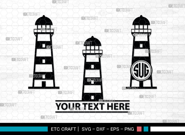 Lighthouse Monogram, Lighthouses Silhouette, Lighthouses SVG, Lighthouse Svg, Nautical Svg, SB0006 SVG ETC Craft 
