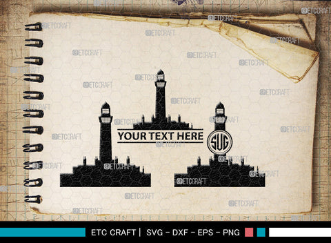 Lighthouse Monogram, Lighthouses Silhouette, Lighthouses SVG, Lighthouse Svg, Nautical Svg, SB0006 SVG ETC Craft 