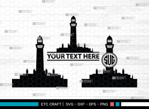 Lighthouse Monogram, Lighthouses Silhouette, Lighthouses SVG, Lighthouse Svg, Nautical Svg, SB0006 SVG ETC Craft 