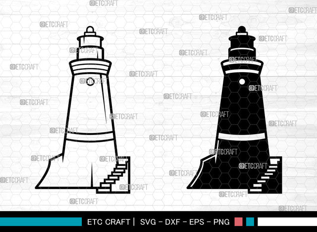 Lighthouse SVG, Lighthouse SVG, Lighthouse Stencil Svg, Nautical Lighthouse Svg, Lighthouse Icon Svg, Lighthouse Decal Svg, Lighthouse SVG ETC Craft 