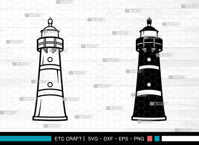 Lighthouse SVG, Lighthouse SVG, Lighthouse Stencil Svg, Nautical Lighthouse Svg, Lighthouse Icon Svg, Lighthouse Decal Svg, Lighthouse SVG ETC Craft 