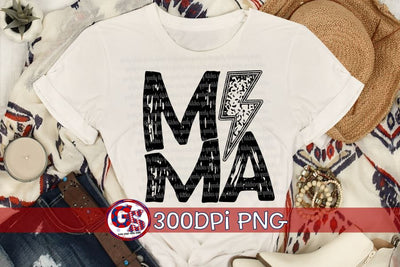 Lightning Bolt Mama PNG for Sublimation Sublimation Greedy Stitches 