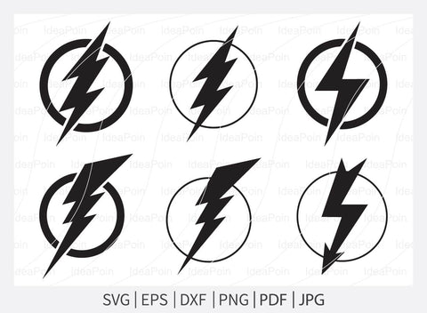 Lightning Bolt svg, Lightning vector, Thunder svg, Flash svg, Lightning svg, Lightning Bolt Bundle SVG Dinvect 