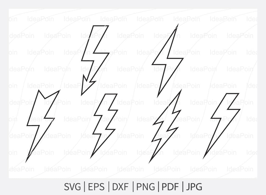 Lightning Bolt svg, Lightning vector, Thunder svg, Flash svg, Lightning ...
