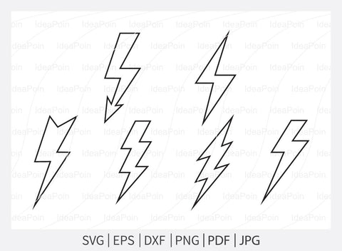 Lightning Bolt svg, Lightning vector, Thunder svg, Flash svg, Lightning svg, Lightning Bolt Bundle SVG Dinvect 