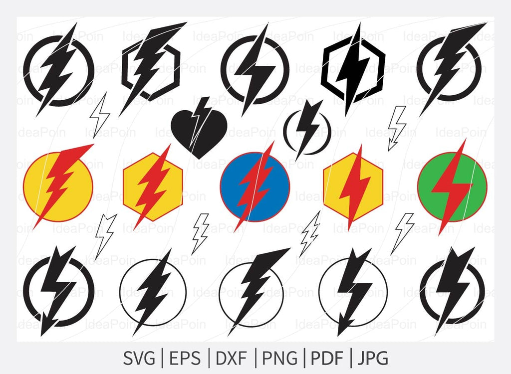 Lightning Bolt svg, Lightning vector, Thunder svg, Flash svg, Lightning ...