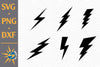 Lightning Bolt SVG, PNG, DXF Digital Files Include - So Fontsy