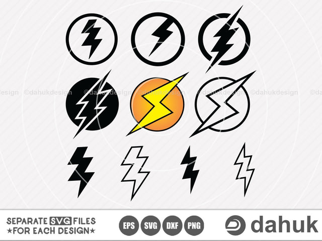 Lightning Bolt svg,Lightning Bolt Silhouette,Flash Svg,Svg,Eps,Dxf,Png,digital art,clipart SVG dahukdesign 