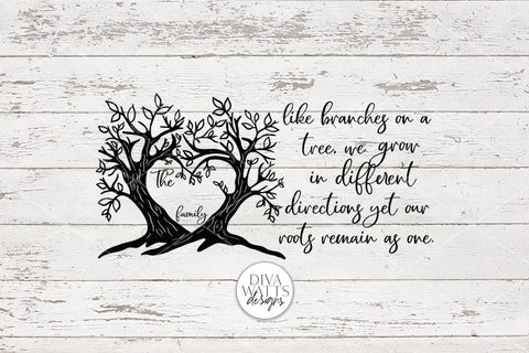 Like Branches On A Tree SVG | Family Tree Customizable Design For Sign SVG Diva Watts Designs 