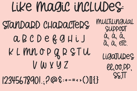 Like Magic, A Fun Handwritten Font Font Designing Digitals 