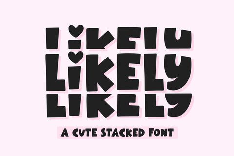 Likely Stacked - Fun Stacked Font Font KA Designs 
