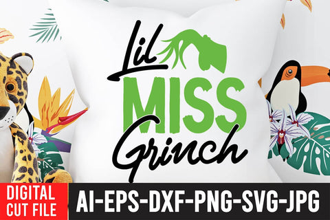 Lil Miss Grinch SVG Cut File SVG BlackCatsMedia 