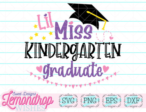 Lil Miss Kindergarten Graduate - So Fontsy