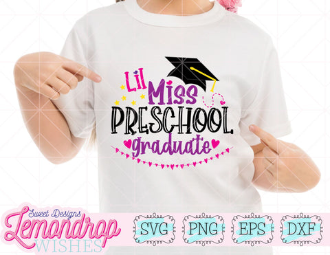 Lil Miss Preschool Graduate SVG Lemondrop Wishes Sweet Designs 