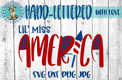 Lil' Mister / Miss America - Mini Bundle - Hand lettered - SVG Cut File Dorkie Yorkie Designs 